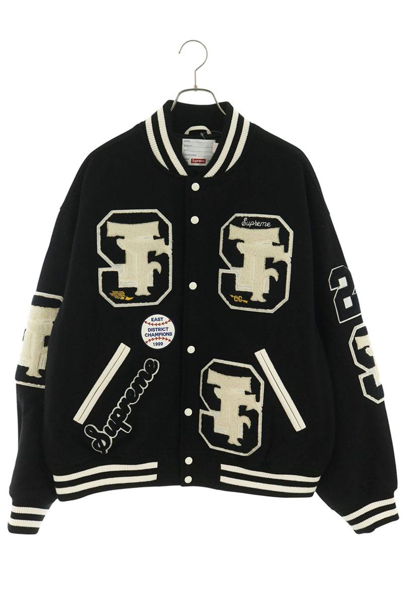 SUPREME 25AW Drill Team Varsity Jacket Black Size XL
