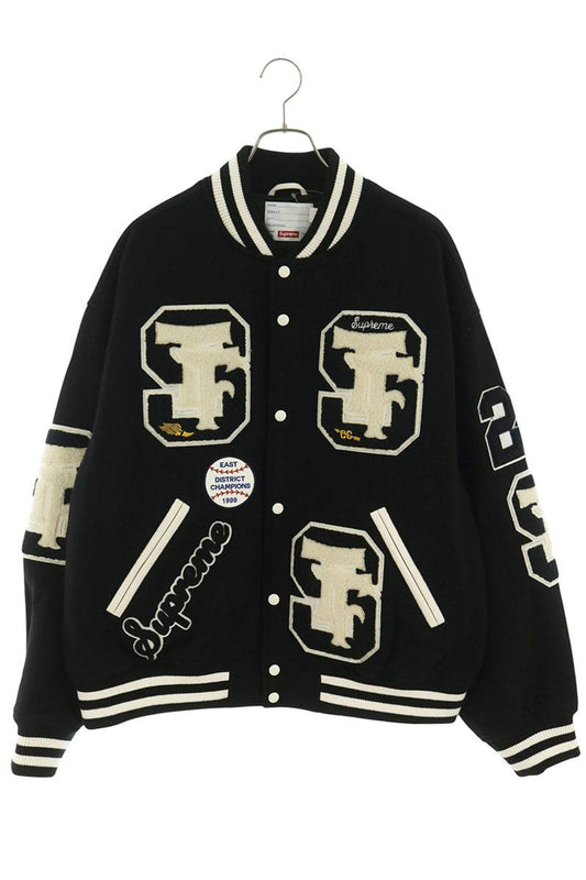 SUPREME 25AW Drill Team Varsity Jacket Black Size XL