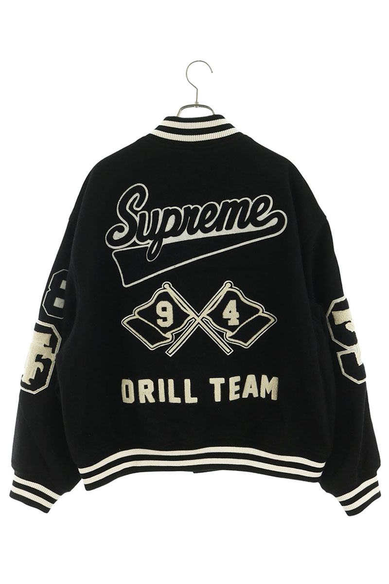 SUPREME 25AW Drill Team Varsity Jacket Black Size XL