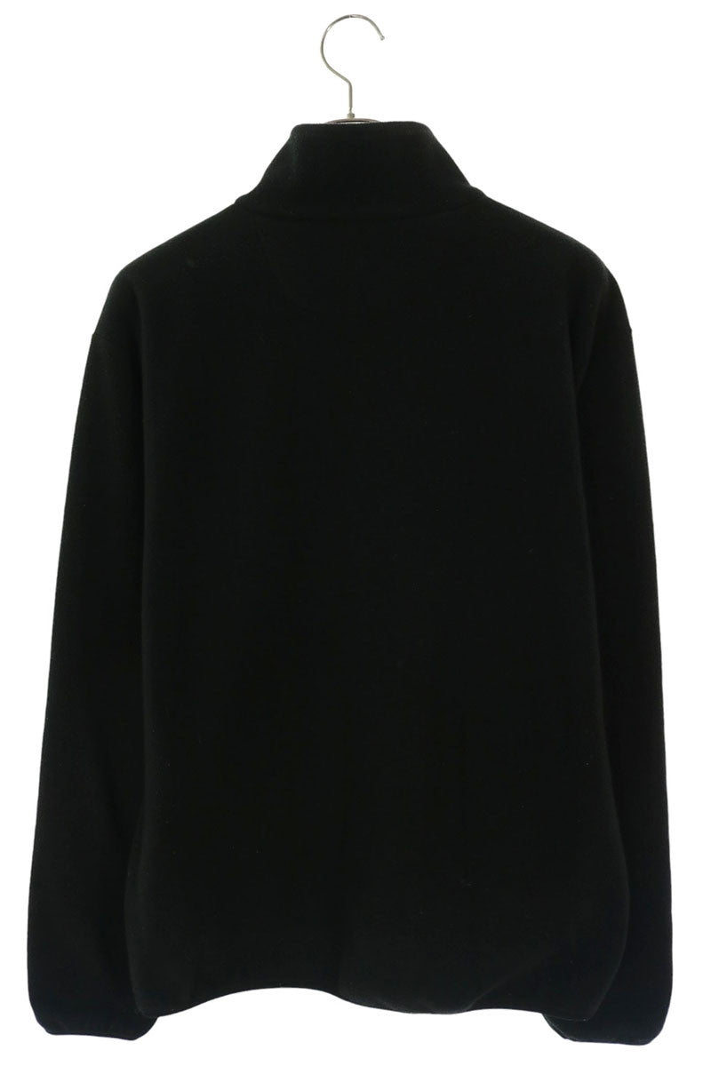 STUSSY Half-Zip Fleece Pullover Black Blouson Size L
