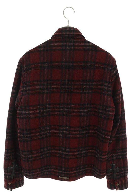 Chrome Hearts CPO JACKET Quilted Plaid Wool Jacket Size M