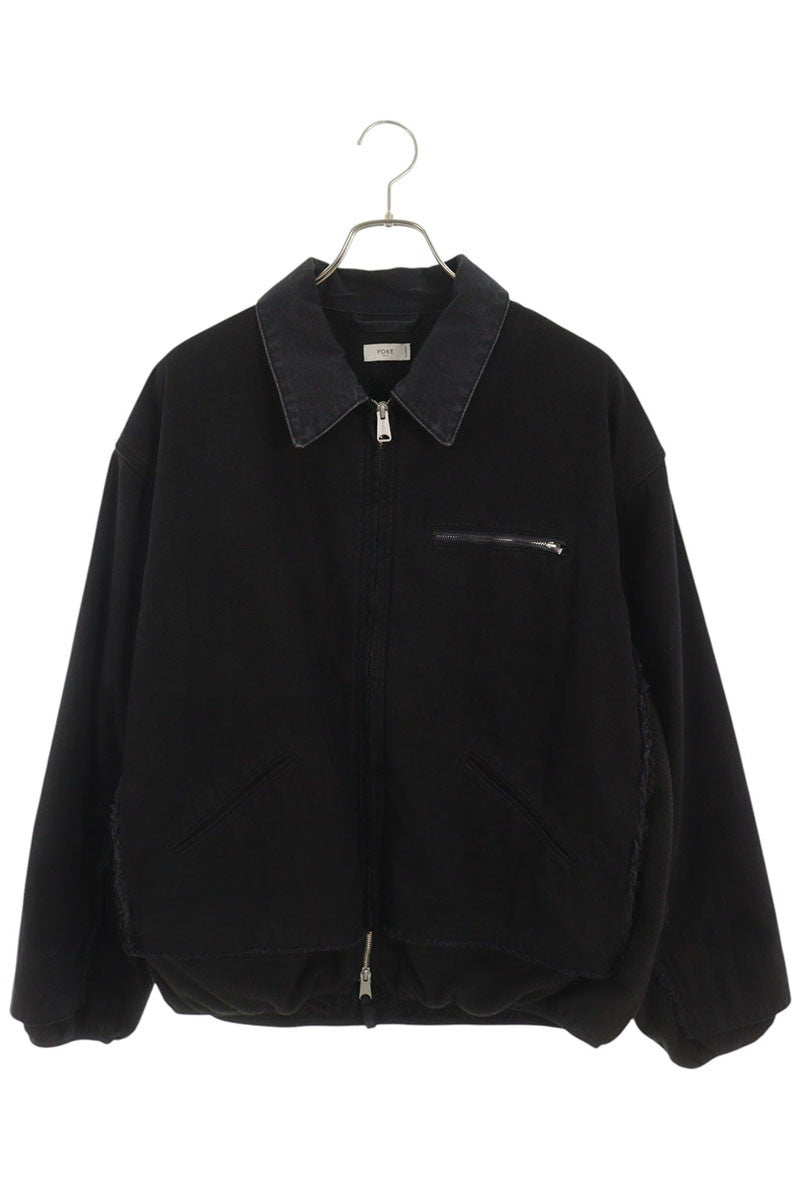 YOKE 26SS Fleece Panel Zip Work Jacket Black Size 3