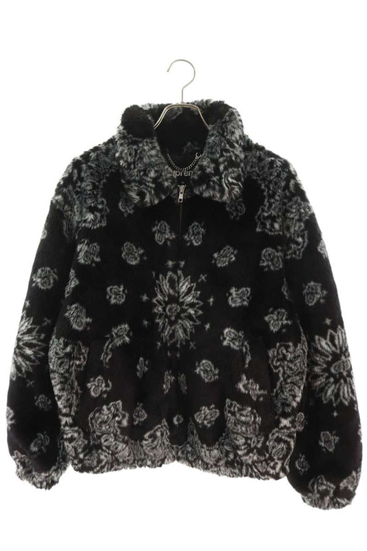 SUPREME 21SS Bandana Faux Fur Bomber Jacket Multi Size M