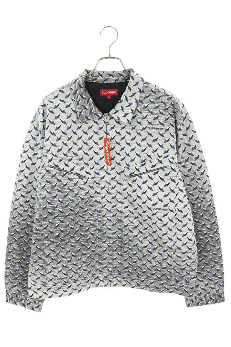 SUPREME 19SS Diamond Plate Work Jacket Gray Size XL