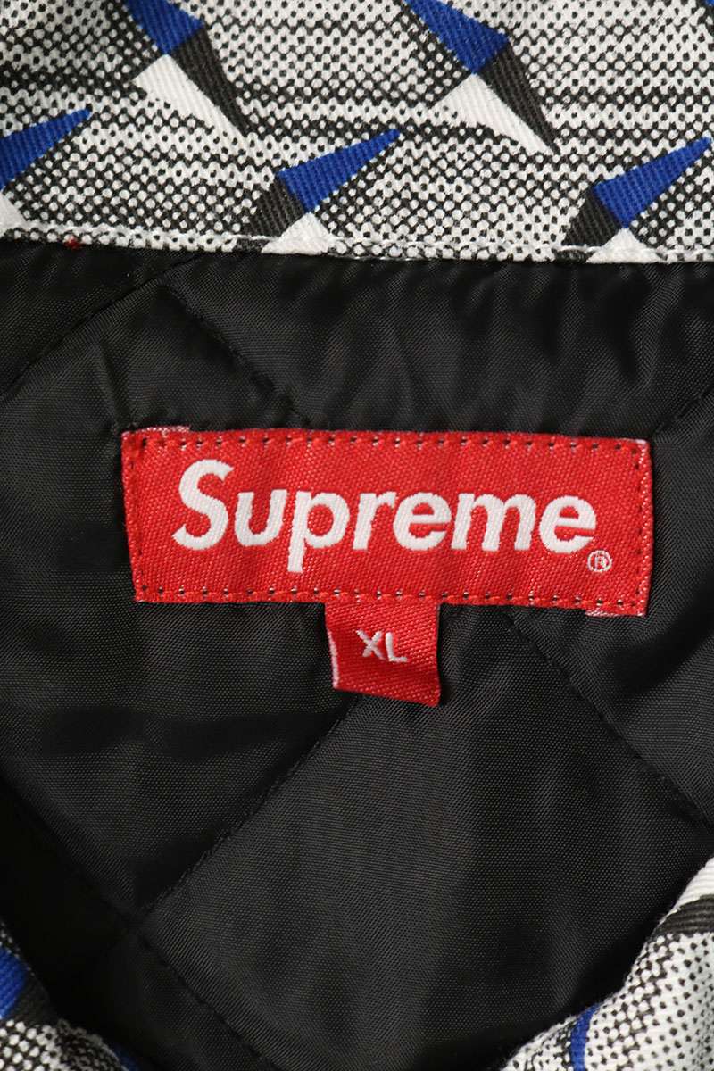 SUPREME 19SS Diamond Plate Work Jacket Gray Size XL