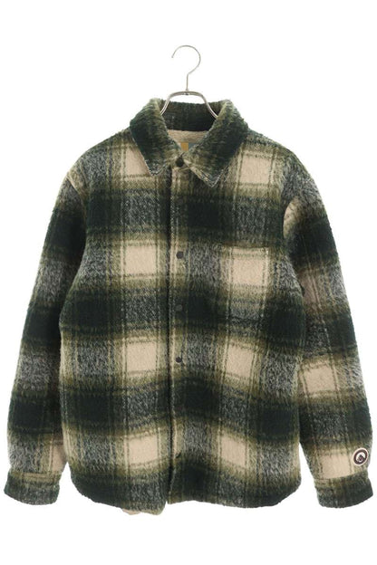 KITH 21AW Check Fleece Jacket Green/White Size M