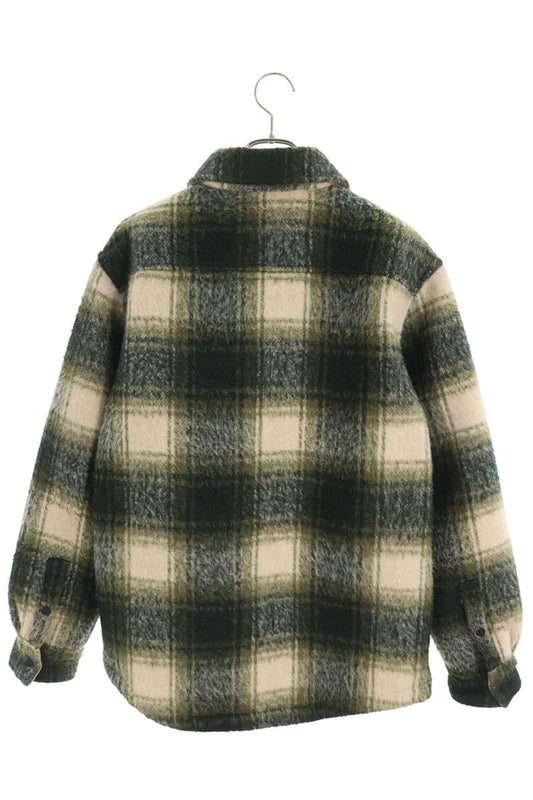 KITH 21AW Check Fleece Jacket Green/White Size M