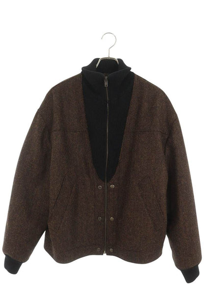 Maison Margiela 26AW Paneled High-Neck Jacket Brown Size 46