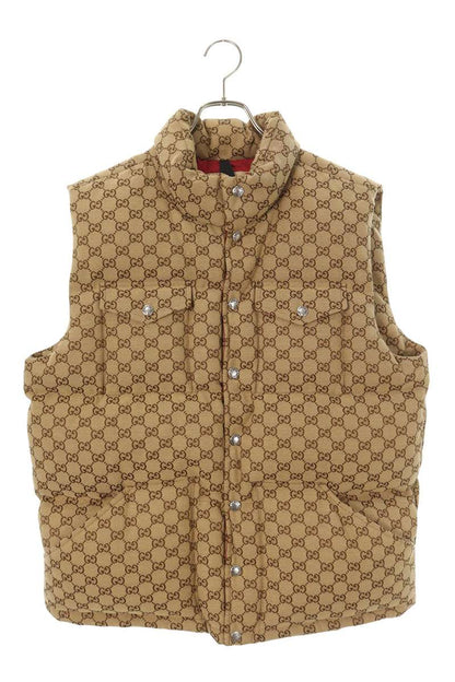 THE NORTH FACE x GUCCI x TNF GG Monogram Down Vest Beige Size M