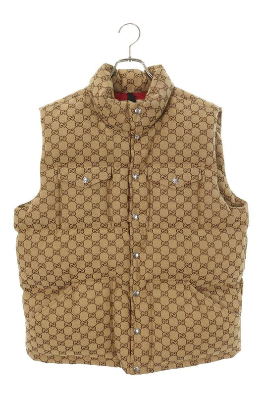 THE NORTH FACE x GUCCI x TNF GG Monogram Down Vest Beige Size M