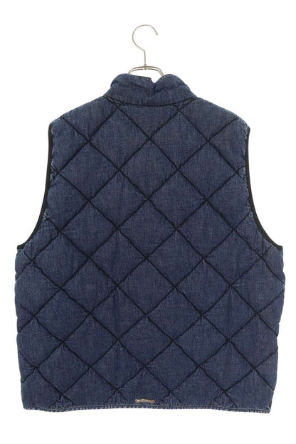 Chrome Hearts TEENAGE KICKS Denim Quilted Down Vest Size XL