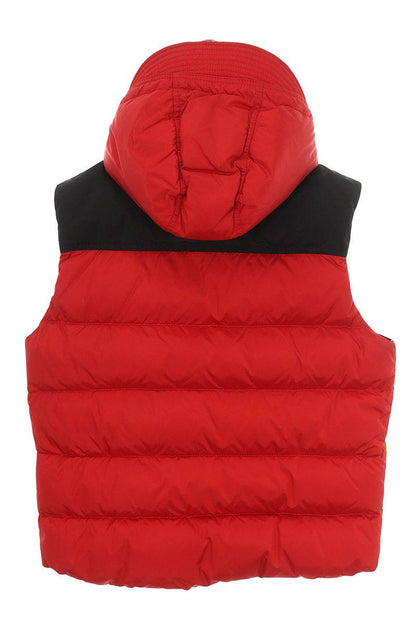 Moncler Hooded Down Vest Red x Black Size 2