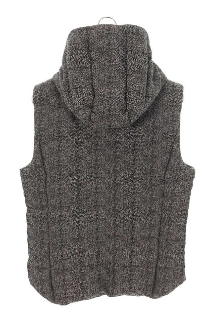 TATRAS Zip-Up Down Vest Removable Hood Gray Size L
