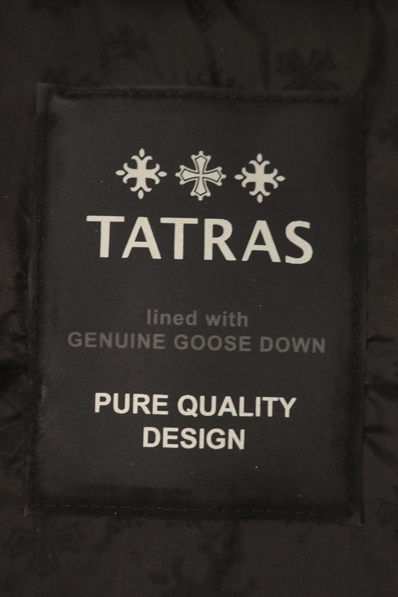 TATRAS Zip-Up Down Vest Removable Hood Gray Size L