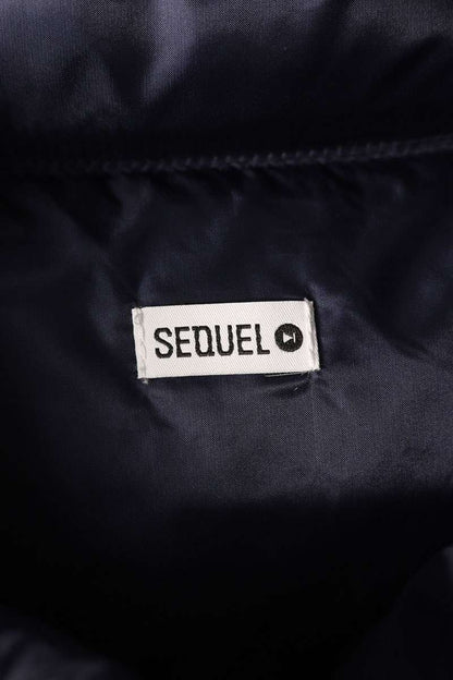 SEQUEL 25AW Logo Embroidered Down Vest Blue Size L