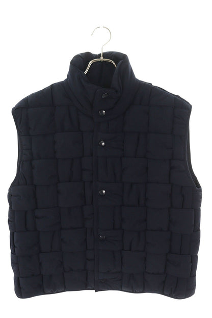 BOTTEGA VENETA Tech Nylon Intrecciato Down Vest Blue Size S