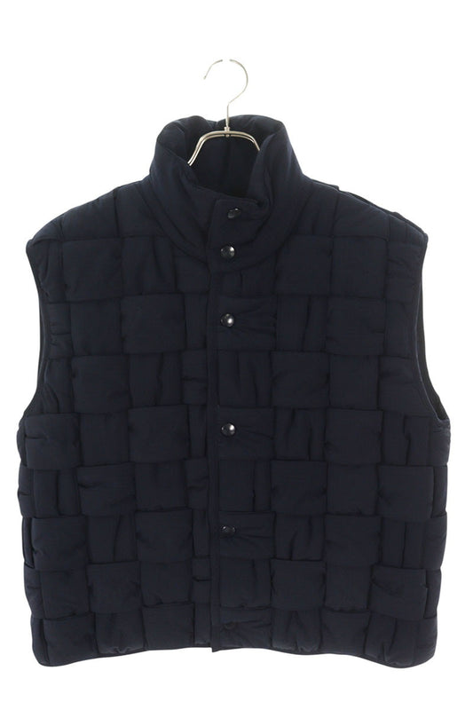 BOTTEGA VENETA Tech Nylon Intrecciato Down Vest Blue Size S