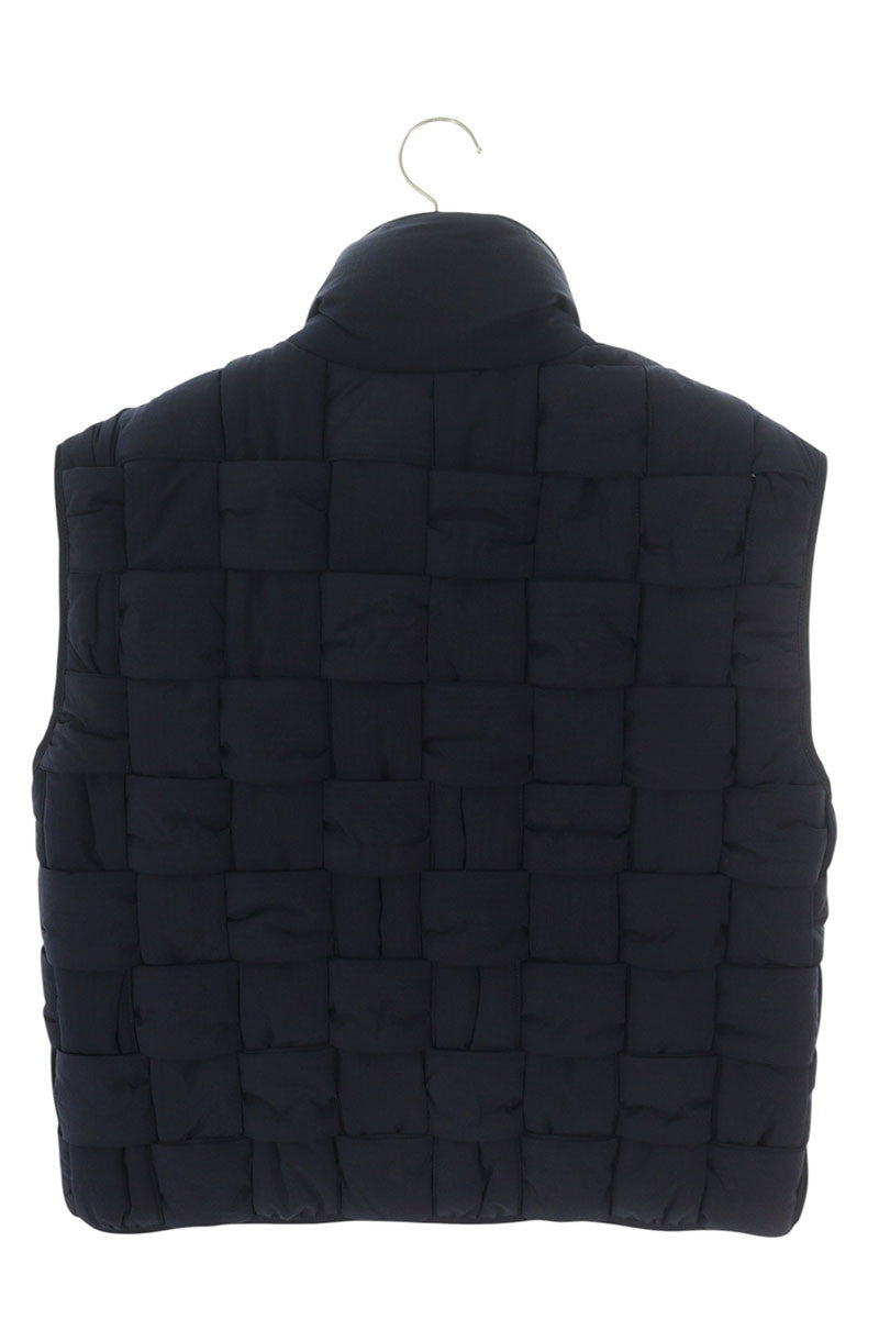 BOTTEGA VENETA Tech Nylon Intrecciato Down Vest Blue Size S