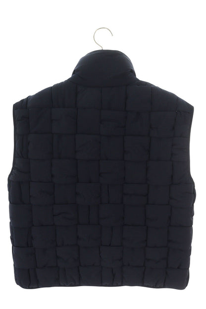 BOTTEGA VENETA Tech Nylon Intrecciato Down Vest Blue Size S
