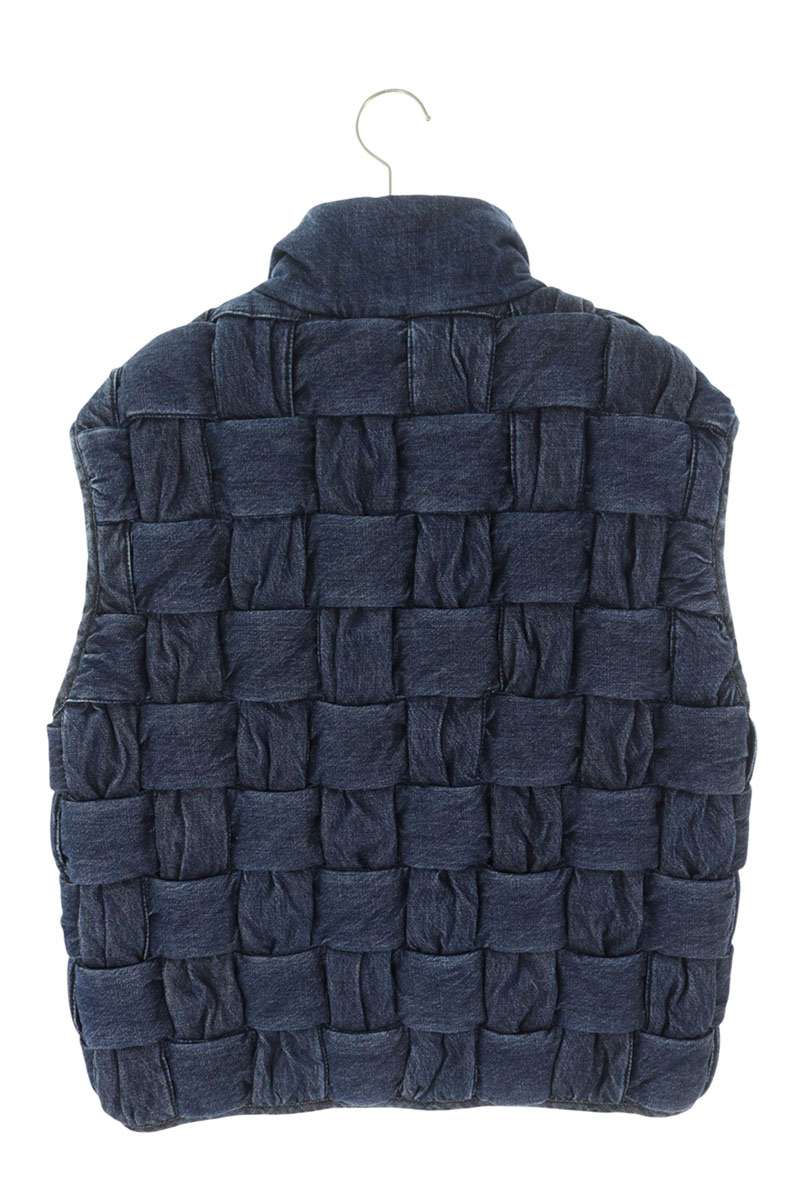 BOTTEGA VENETA Intrecciato Denim Down Vest Blue Size S