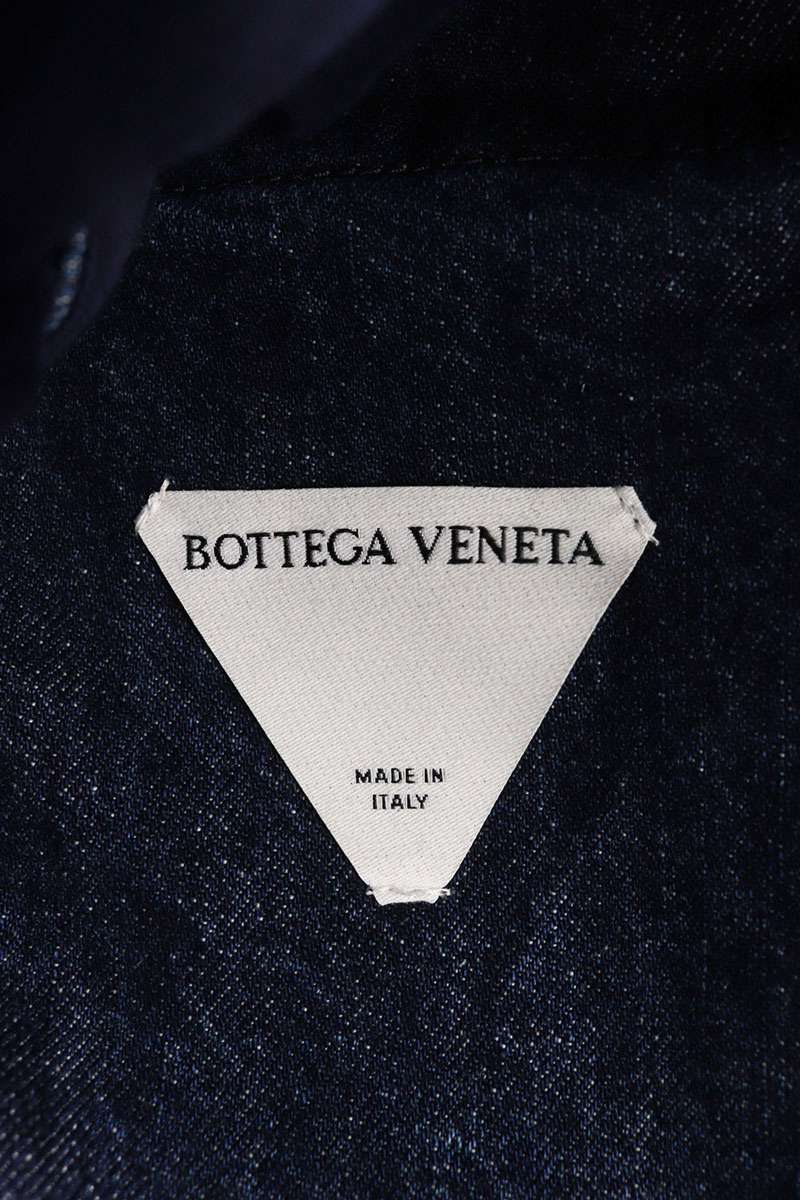 BOTTEGA VENETA Intrecciato Denim Down Vest Blue Size S