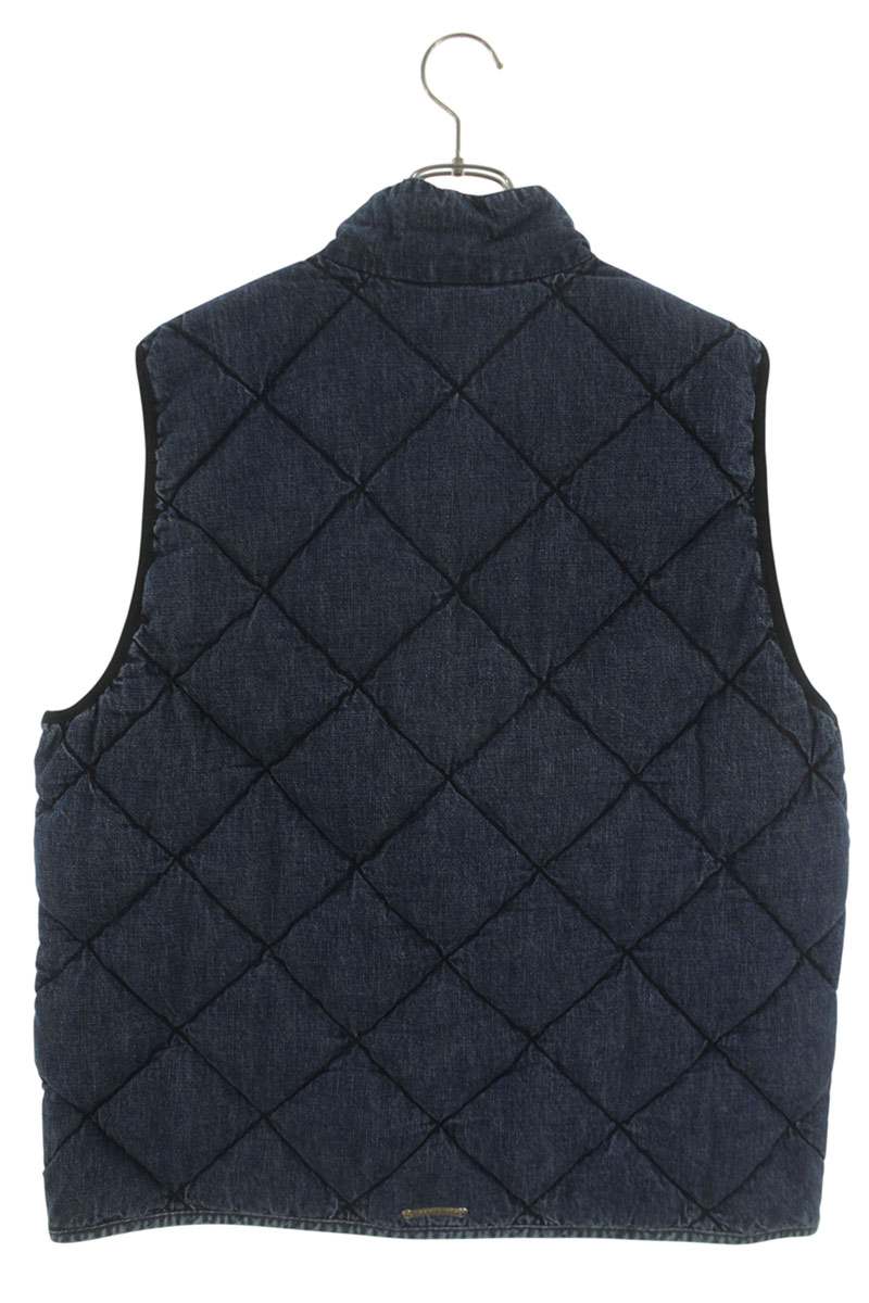 Chrome Hearts TEENAGE KICKS Denim Quilted Down Vest Size L