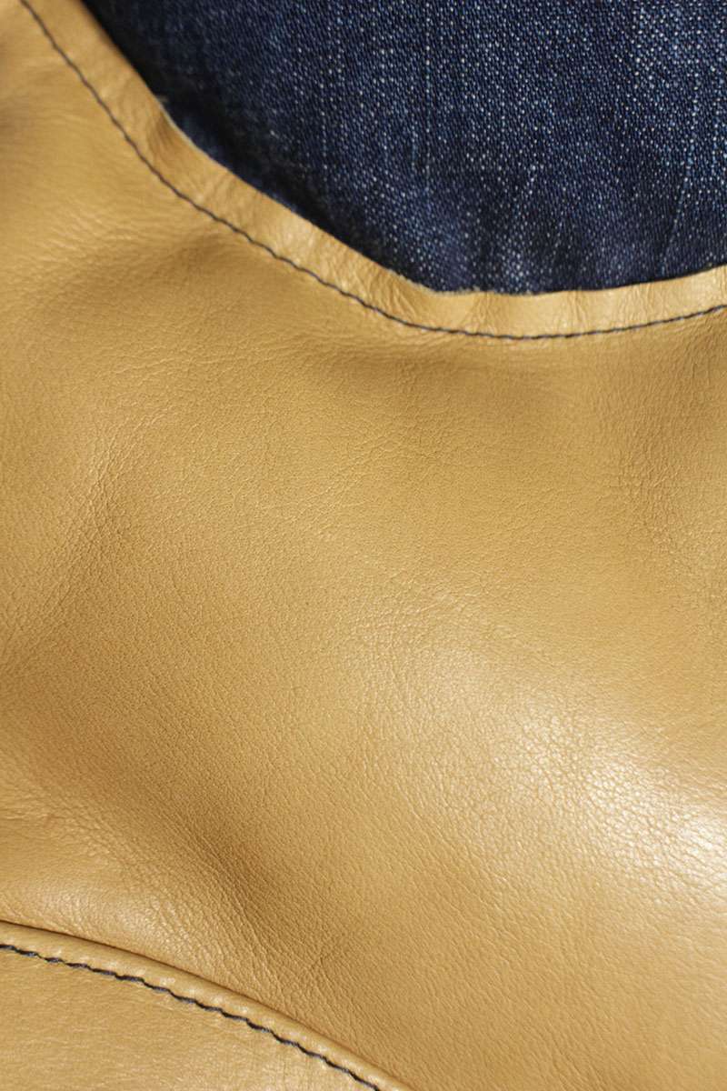 ROCKY MOUNTAIN Denim Down Vest Indigo Beige Size 36