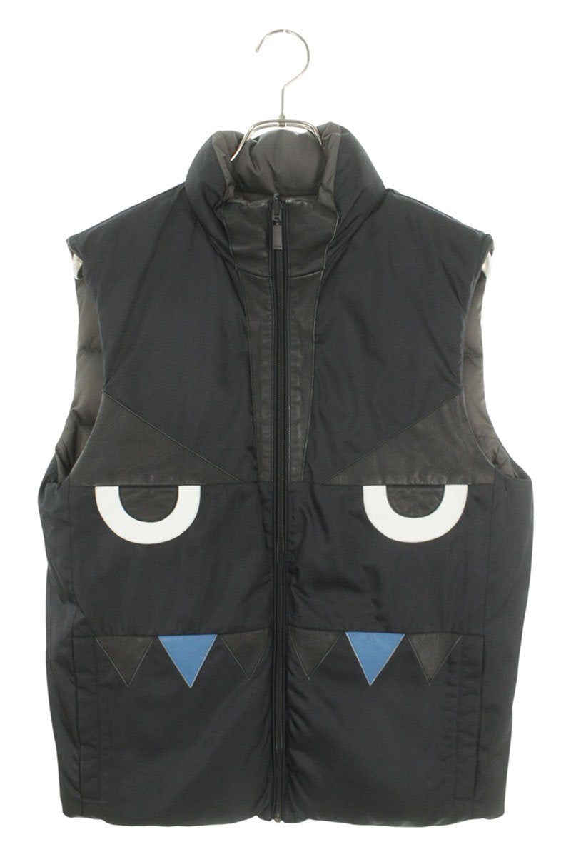 Fendi Down Vest Green x Black Size 46