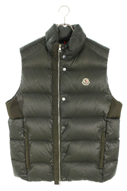 Moncler Logo Patchwork Down Vest Green Size 3