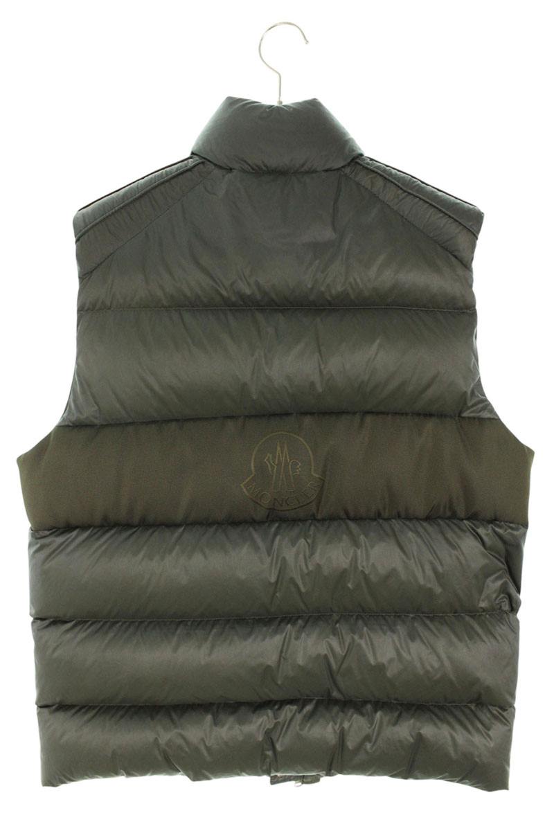 Moncler Logo Patchwork Down Vest Green Size 3