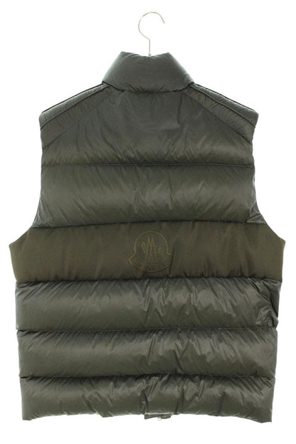 Moncler Logo Patchwork Down Vest Green Size 3