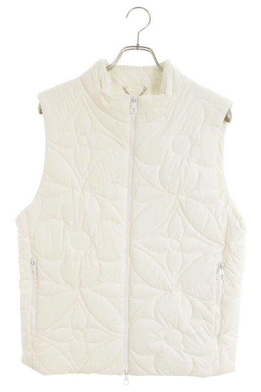 LOUISVUITTON Monogram Quilted Down Vest White Size M