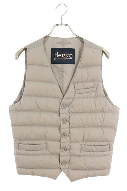 HERNO Nylon Inner Down Vest Gray Size L