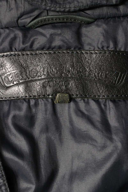 Chrome Hearts Dagger Zip Nylon Down Vest Navy Size S