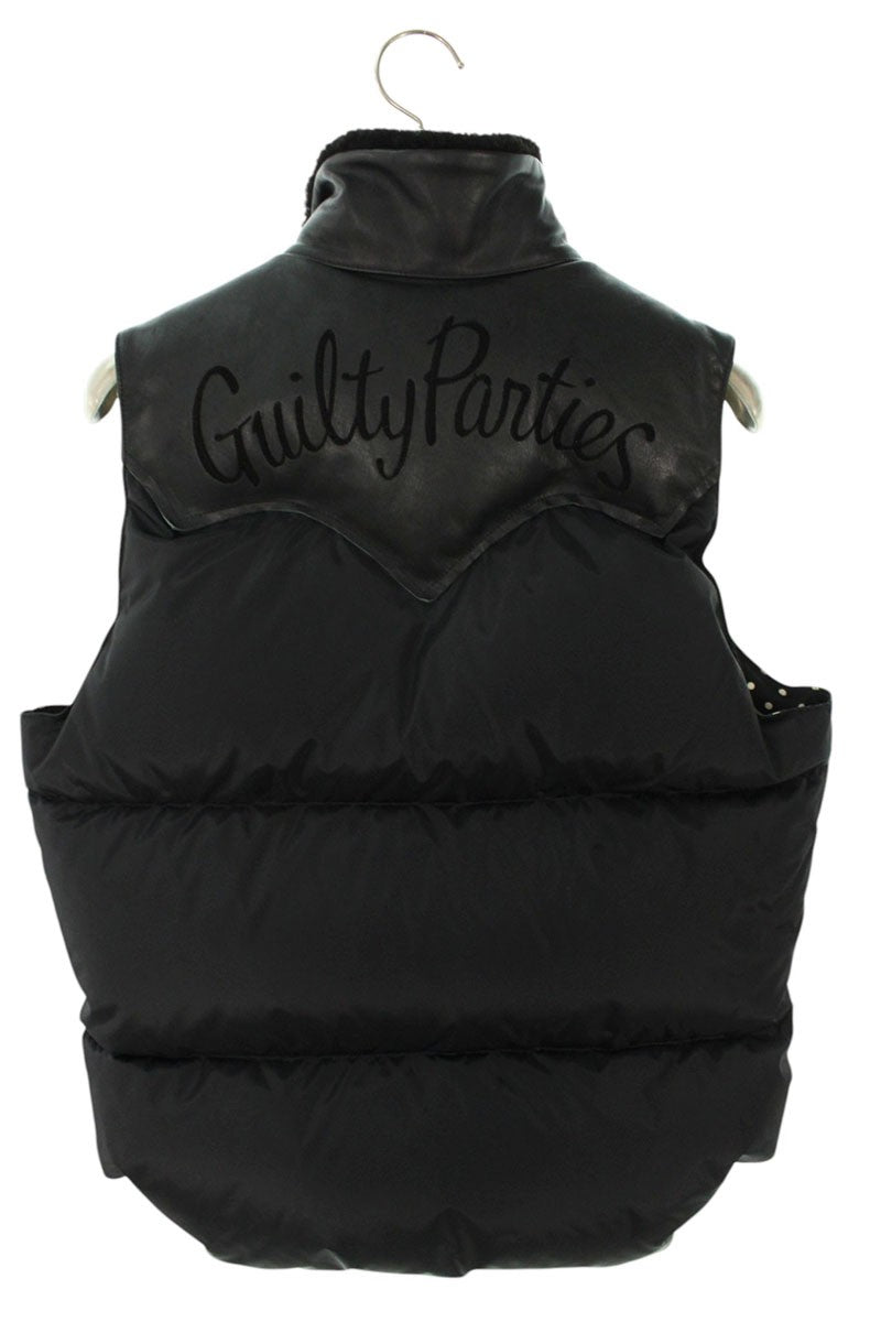 Wacko Maria x ROCKY MOUNTAIN Leather Down Vest Black Size 38