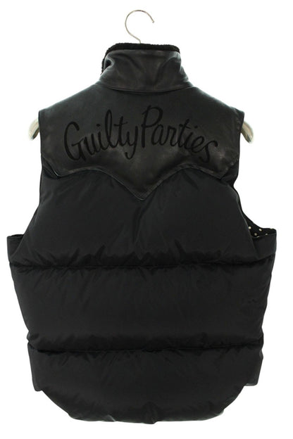 Wacko Maria x ROCKY MOUNTAIN Leather Down Vest Black Size 38