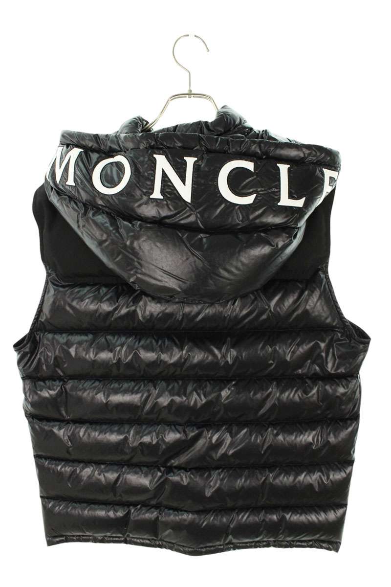MONCLER GENICHI GILET Hooded Down Vest Black Size L