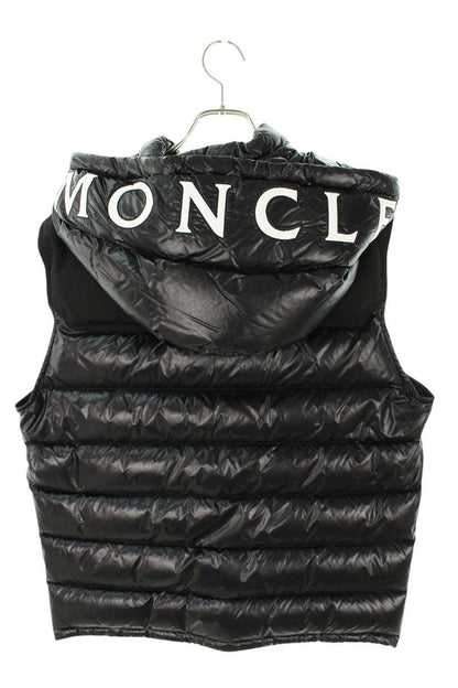 MONCLER GENICHI GILET Hooded Down Vest Black Size L