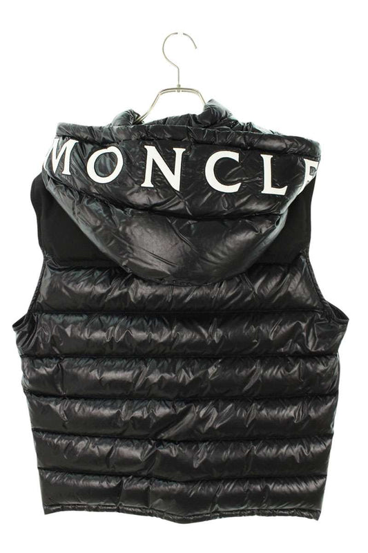 MONCLER GENICHI GILET Hooded Down Vest Black Size L