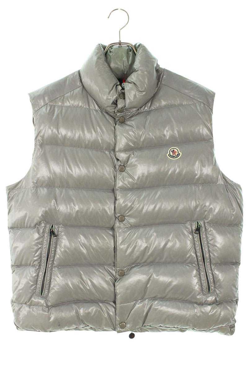 Moncler Logo Patchwork Down Vest Gray Size 5