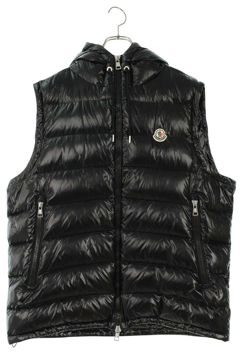 Moncler Hooded Down Vest Black Size 6