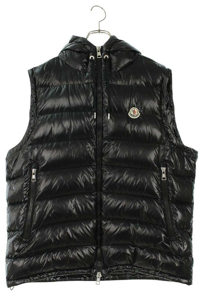 Moncler Hooded Down Vest Black Size 6