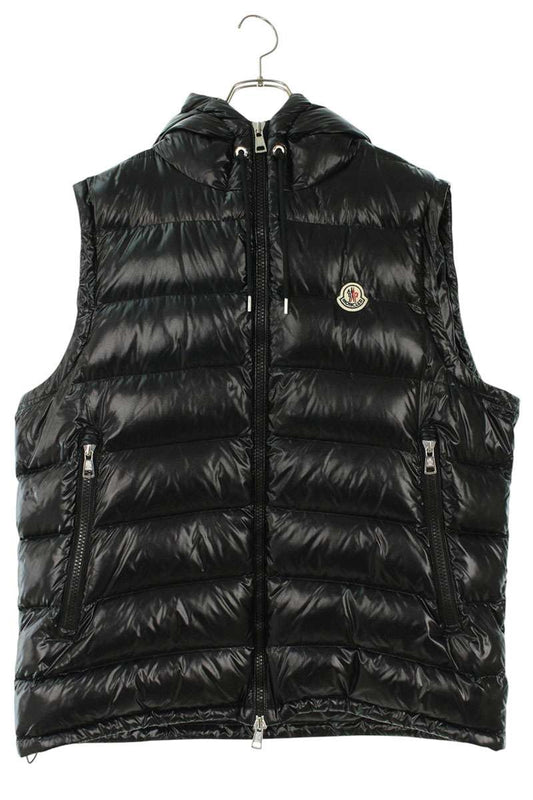 Moncler Hooded Down Vest Black Size 6