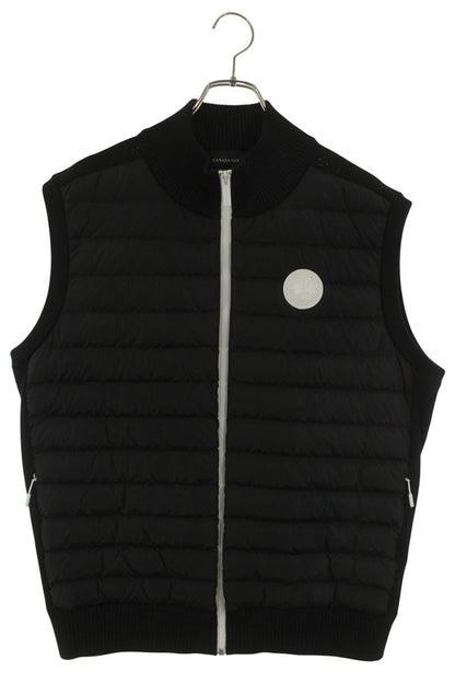 CANADA GOOSE Knit Panel Patch Down Vest Black Size XL