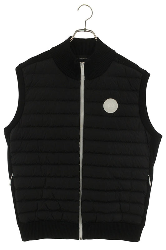 CANADA GOOSE Knit Panel Patch Down Vest Black Size XL