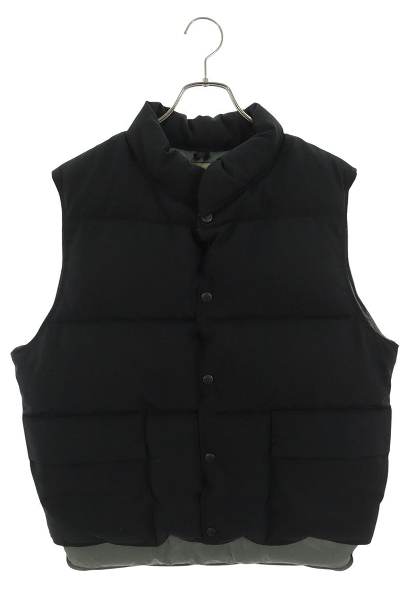 WOOLRICH Wool Blend Nylon Down Vest Black Size L