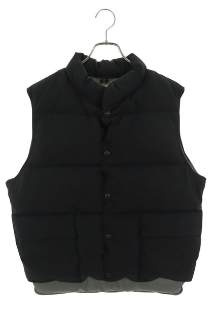 WOOLRICH Wool Blend Nylon Down Vest Black Size L