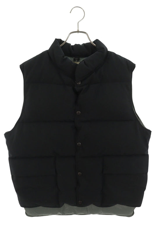 WOOLRICH Wool Blend Nylon Down Vest Black Size L