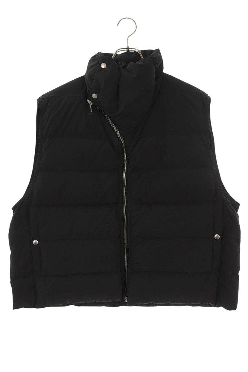 Rick Owens Zip-Up Nylon Down Vest Black Size S