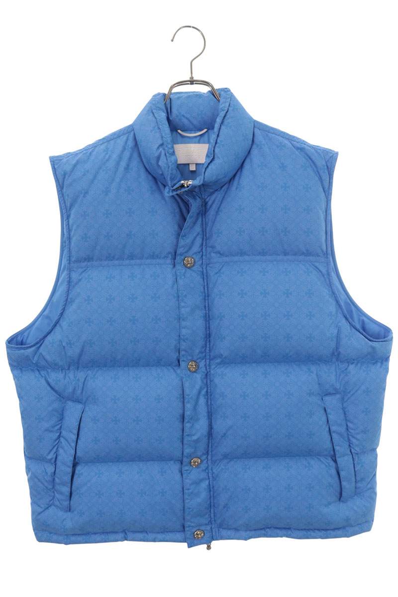 Chrome Hearts STIFF VEST CH Plus Nylon Down Vest Blue Size L
